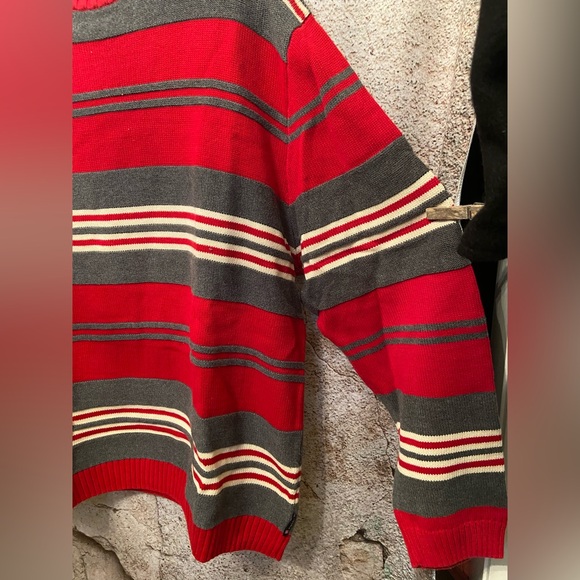MENS Chaps Stripped Cotton Sweater - Picture 2 of 6